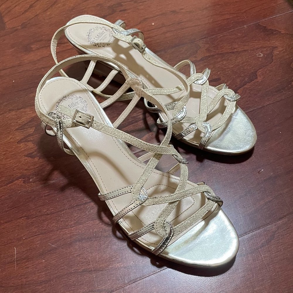 silver sparkle heels